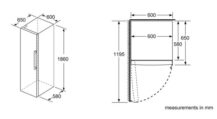 Bosch: Serie | 4 free-standing Upright Fridge 186 x 60 cm KSV36VL3PG - Image 3